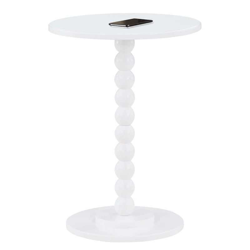 Tavolino rotondo con fuso blu schiuma di mare / bianco / rosa – 1 persona
