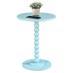 Tavolino rotondo con fuso blu schiuma di mare / bianco / rosa – 1 persona