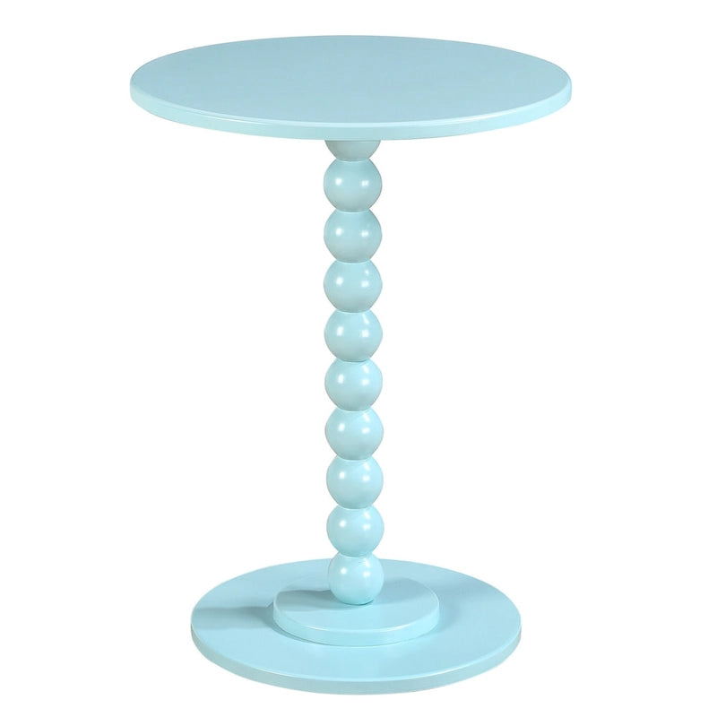 Tavolino rotondo con fuso blu schiuma di mare / bianco / rosa – 1 persona