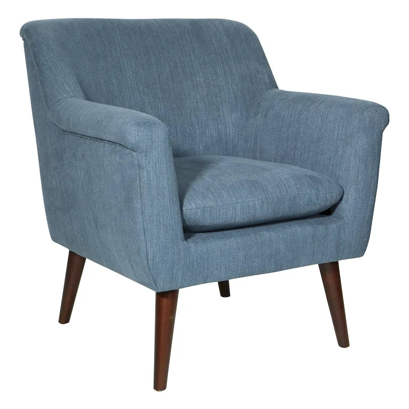Poltrona d'accento, bracciolo arrotolato, seduta singola – Carbone / Turchese / Rosso / Grano / Blu