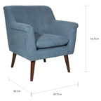 Poltrona d'accento, bracciolo arrotolato, seduta singola – Carbone / Turchese / Rosso / Grano / Blu