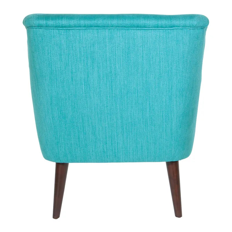 Poltrona d'accento, bracciolo arrotolato, seduta singola – Carbone / Turchese / Rosso / Grano / Blu