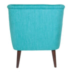 Poltrona d'accento, bracciolo arrotolato, seduta singola – Carbone / Turchese / Rosso / Grano / Blu