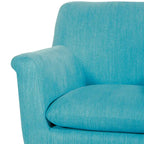 Poltrona d'accento, bracciolo arrotolato, seduta singola – Carbone / Turchese / Rosso / Grano / Blu