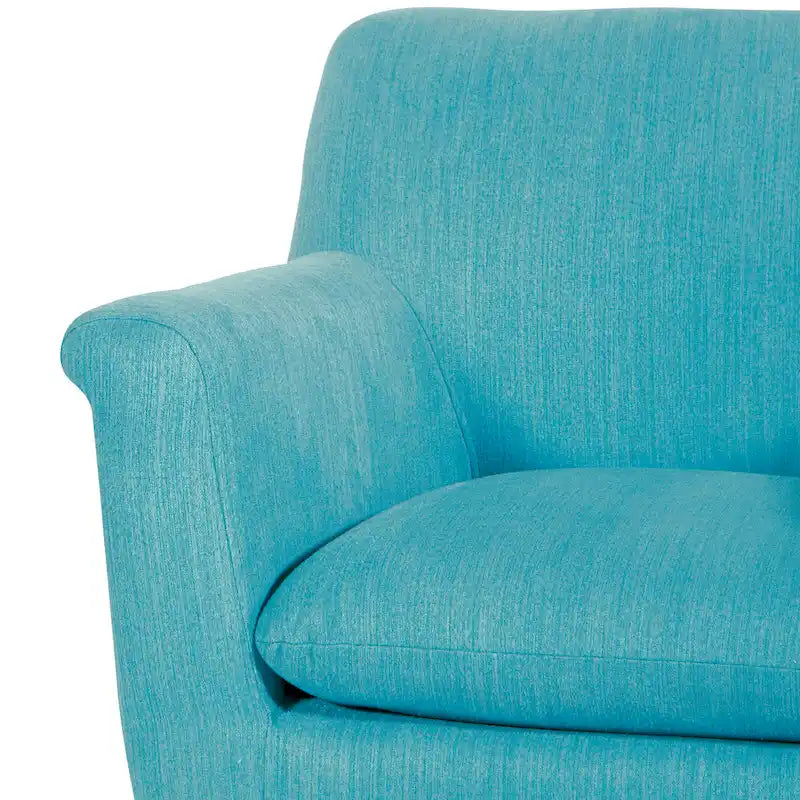 Poltrona d'accento, bracciolo arrotolato, seduta singola – Carbone / Turchese / Rosso / Grano / Blu