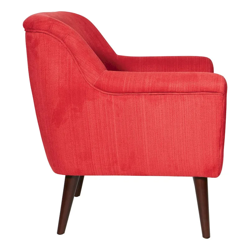 Poltrona d'accento, bracciolo arrotolato, seduta singola – Carbone / Turchese / Rosso / Grano / Blu