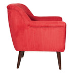 Poltrona d'accento, bracciolo arrotolato, seduta singola – Carbone / Turchese / Rosso / Grano / Blu