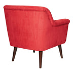 Poltrona d'accento, bracciolo arrotolato, seduta singola – Carbone / Turchese / Rosso / Grano / Blu