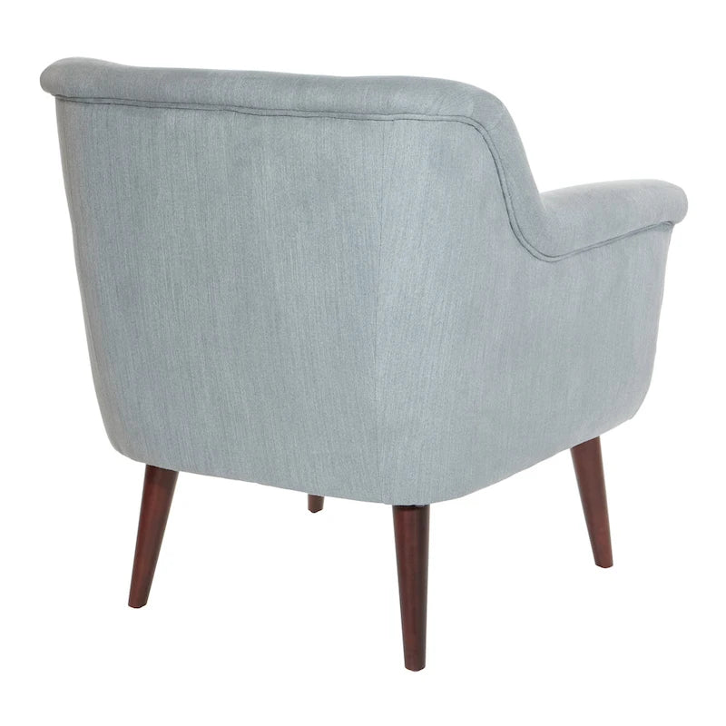 Poltrona d'accento, bracciolo arrotolato, seduta singola – Carbone / Turchese / Rosso / Grano / Blu