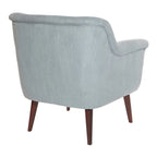 Poltrona d'accento, bracciolo arrotolato, seduta singola – Carbone / Turchese / Rosso / Grano / Blu