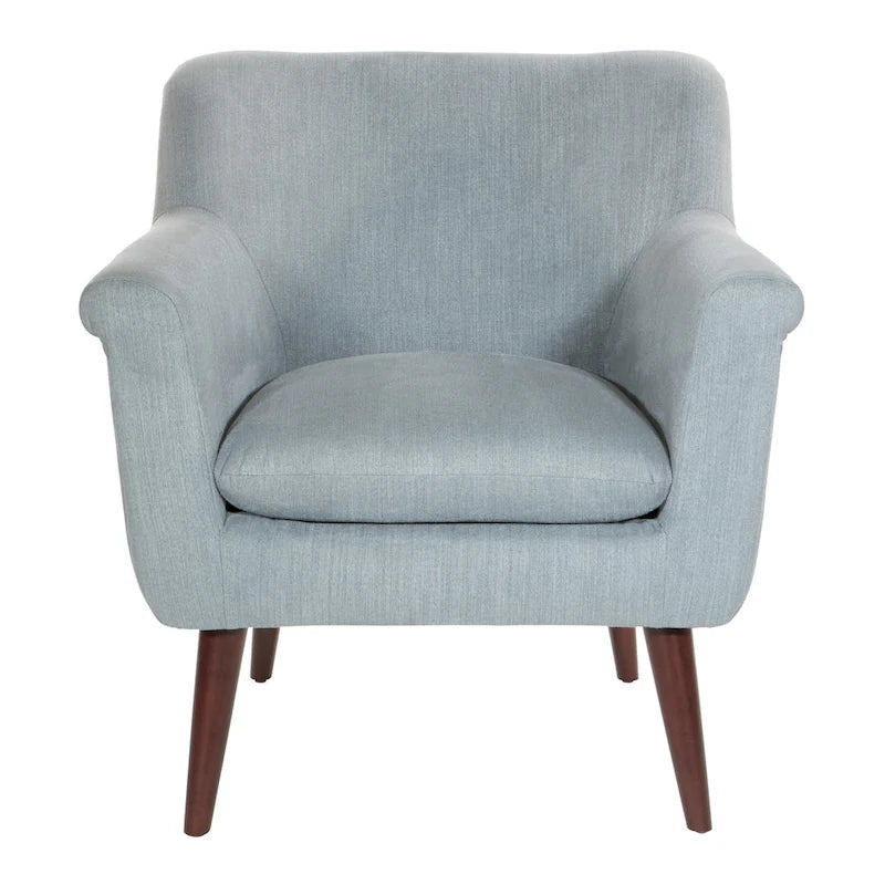 Poltrona d'accento, bracciolo arrotolato, seduta singola – Carbone / Turchese / Rosso / Grano / Blu
