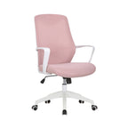 Sedia da ufficio girevole con schienale in rete regolabile in altezza – rosa / bianco / blu / nero, 1 persona