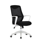 Sedia da ufficio girevole con schienale in rete regolabile in altezza – rosa / bianco / blu / nero, 1 persona