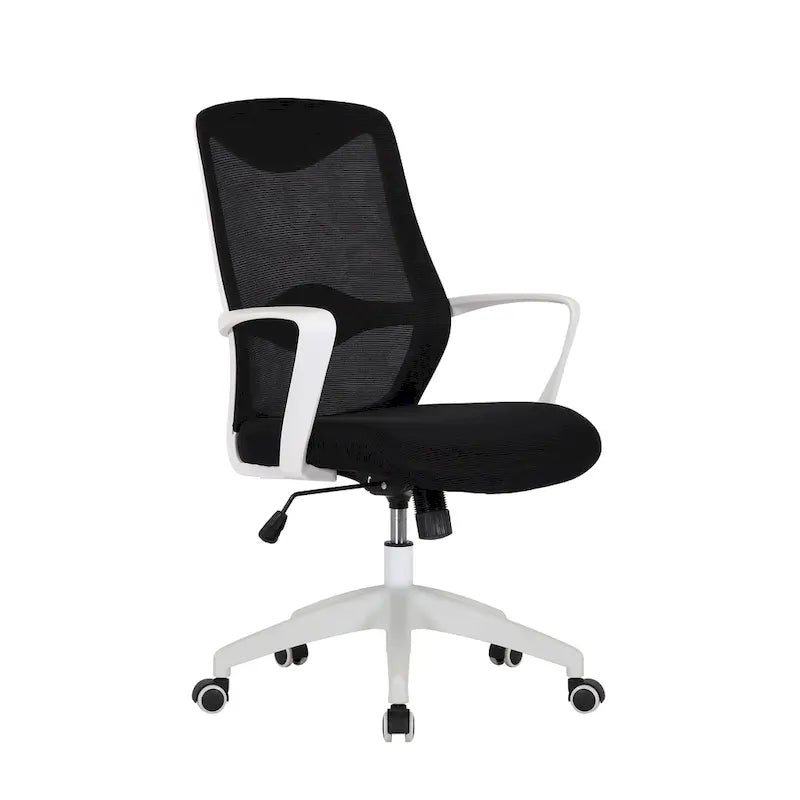 Sedia da ufficio girevole con schienale in rete regolabile in altezza – rosa / bianco / blu / nero, 1 persona