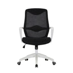 Sedia da ufficio girevole con schienale in rete regolabile in altezza – rosa / bianco / blu / nero, 1 persona