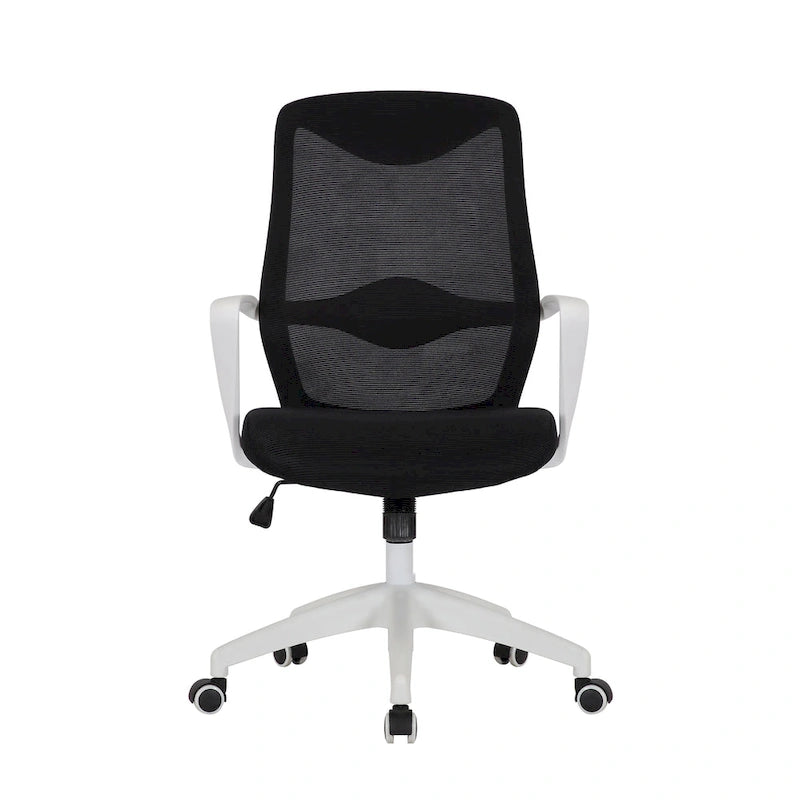 Sedia da ufficio girevole con schienale in rete regolabile in altezza – rosa / bianco / blu / nero, 1 persona