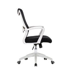 Sedia da ufficio girevole con schienale in rete regolabile in altezza – rosa / bianco / blu / nero, 1 persona