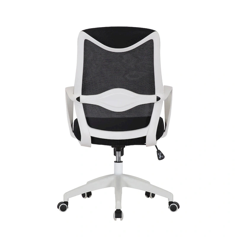 Sedia da ufficio girevole con schienale in rete regolabile in altezza – rosa / bianco / blu / nero, 1 persona