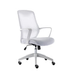 Sedia da ufficio girevole con schienale in rete regolabile in altezza – rosa / bianco / blu / nero, 1 persona