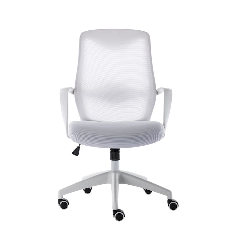 Sedia da ufficio girevole con schienale in rete regolabile in altezza – rosa / bianco / blu / nero, 1 persona