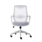 Sedia da ufficio girevole con schienale in rete regolabile in altezza – rosa / bianco / blu / nero, 1 persona