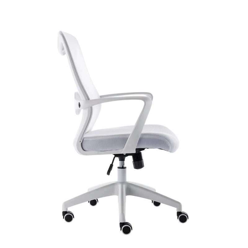 Sedia da ufficio girevole con schienale in rete regolabile in altezza – rosa / bianco / blu / nero, 1 persona