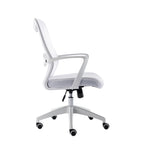 Sedia da ufficio girevole con schienale in rete regolabile in altezza – rosa / bianco / blu / nero, 1 persona