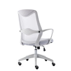 Sedia da ufficio girevole con schienale in rete regolabile in altezza – rosa / bianco / blu / nero, 1 persona