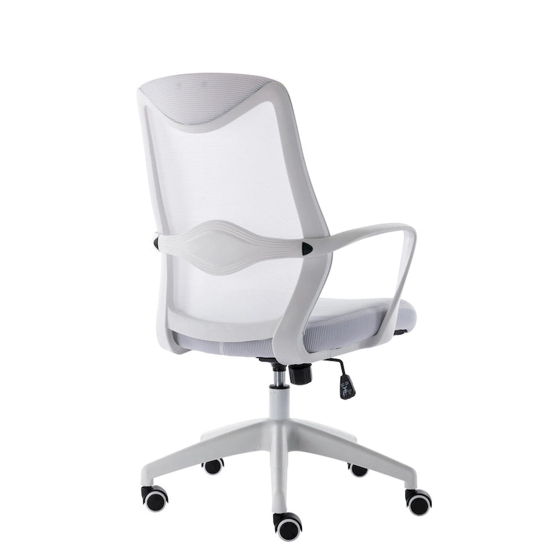 Sedia da ufficio girevole con schienale in rete regolabile in altezza – rosa / bianco / blu / nero, 1 persona