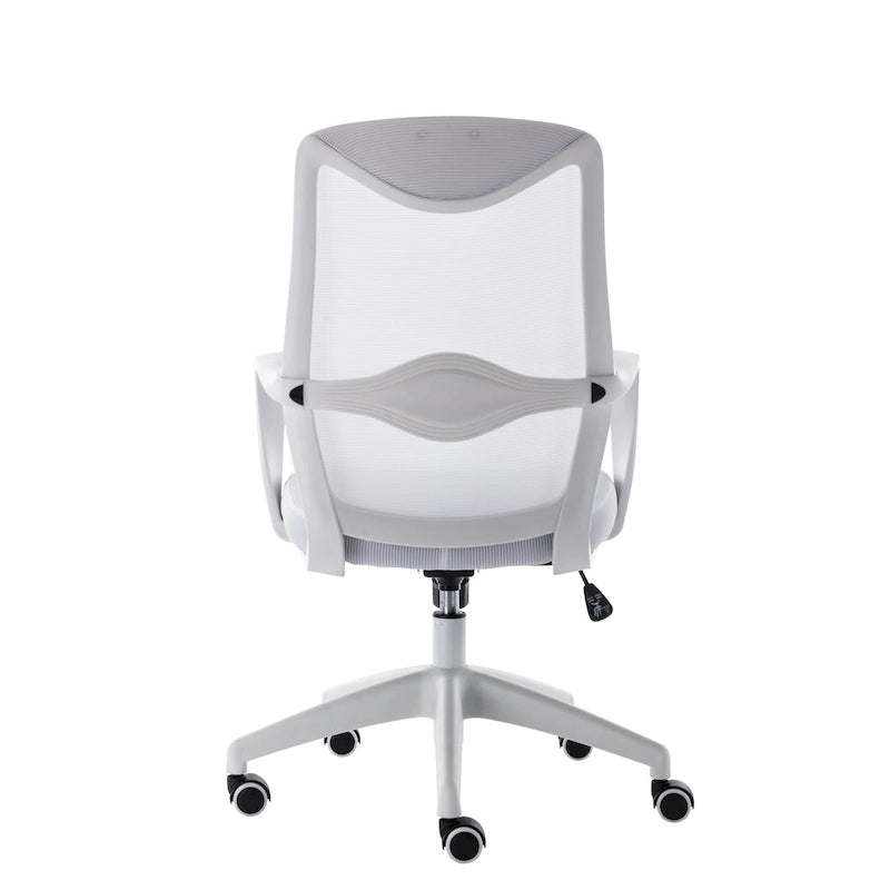 Sedia da ufficio girevole con schienale in rete regolabile in altezza – rosa / bianco / blu / nero, 1 persona