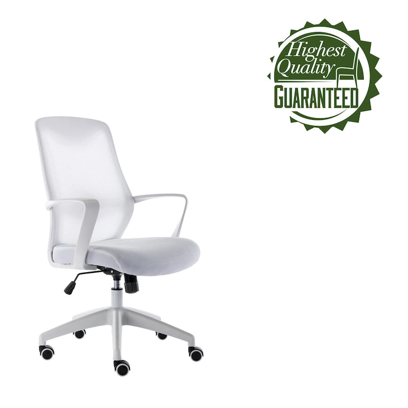 Sedia da ufficio girevole con schienale in rete regolabile in altezza – rosa / bianco / blu / nero, 1 persona