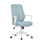 Sedia da ufficio girevole con schienale in rete regolabile in altezza – rosa / bianco / blu / nero, 1 persona