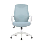 Sedia da ufficio girevole con schienale in rete regolabile in altezza – rosa / bianco / blu / nero, 1 persona