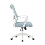 Sedia da ufficio girevole con schienale in rete regolabile in altezza – rosa / bianco / blu / nero, 1 persona