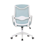 Sedia da ufficio girevole con schienale in rete regolabile in altezza – rosa / bianco / blu / nero, 1 persona
