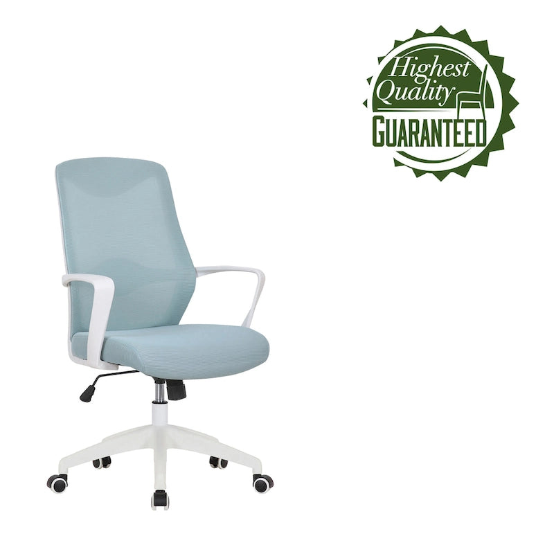 Sedia da ufficio girevole con schienale in rete regolabile in altezza – rosa / bianco / blu / nero, 1 persona