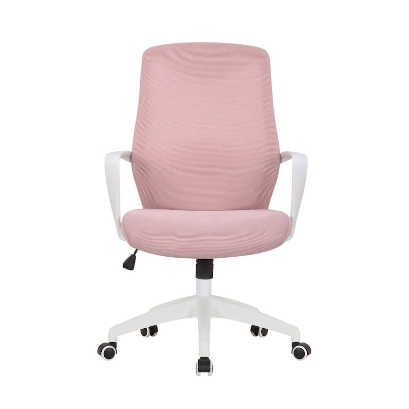 Sedia da ufficio girevole con schienale in rete regolabile in altezza – rosa / bianco / blu / nero, 1 persona