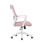 Sedia da ufficio girevole con schienale in rete regolabile in altezza – rosa / bianco / blu / nero, 1 persona