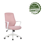 Sedia da ufficio girevole con schienale in rete regolabile in altezza – rosa / bianco / blu / nero, 1 persona