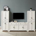 Set TV 3 Pezzi Bianco Effetto Invecchiato – Adatto a TV fino a 65"