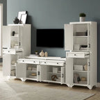 Set TV 3 Pezzi Bianco Effetto Invecchiato – Adatto a TV fino a 65"