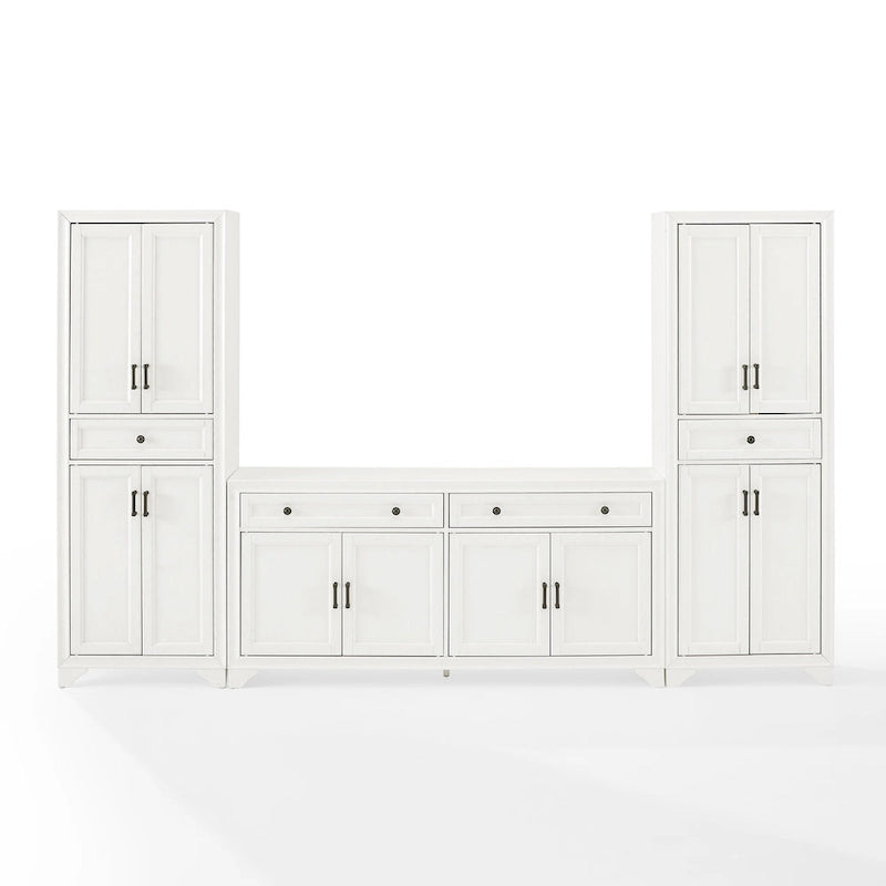 Set TV 3 Pezzi Bianco Effetto Invecchiato – Adatto a TV fino a 65"