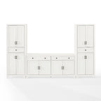 Set TV 3 Pezzi Bianco Effetto Invecchiato – Adatto a TV fino a 65"