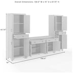 Set TV 3 Pezzi Bianco Effetto Invecchiato – Adatto a TV fino a 65"