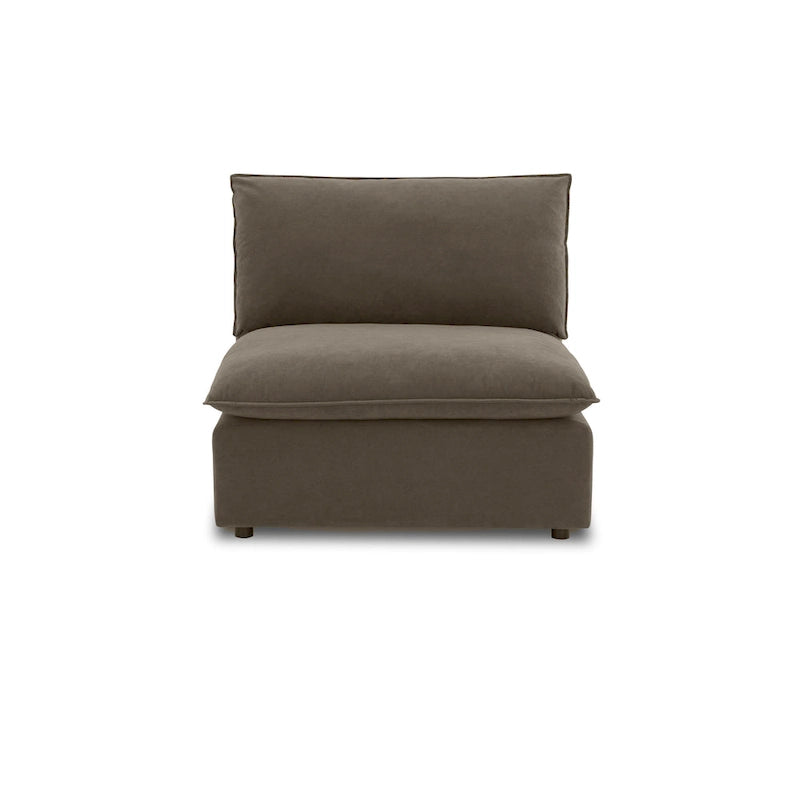 Poltrona modulare senza braccioli – Ardesia / Perla / Naturale / Blu Navy / Ruggine – Seduta singola