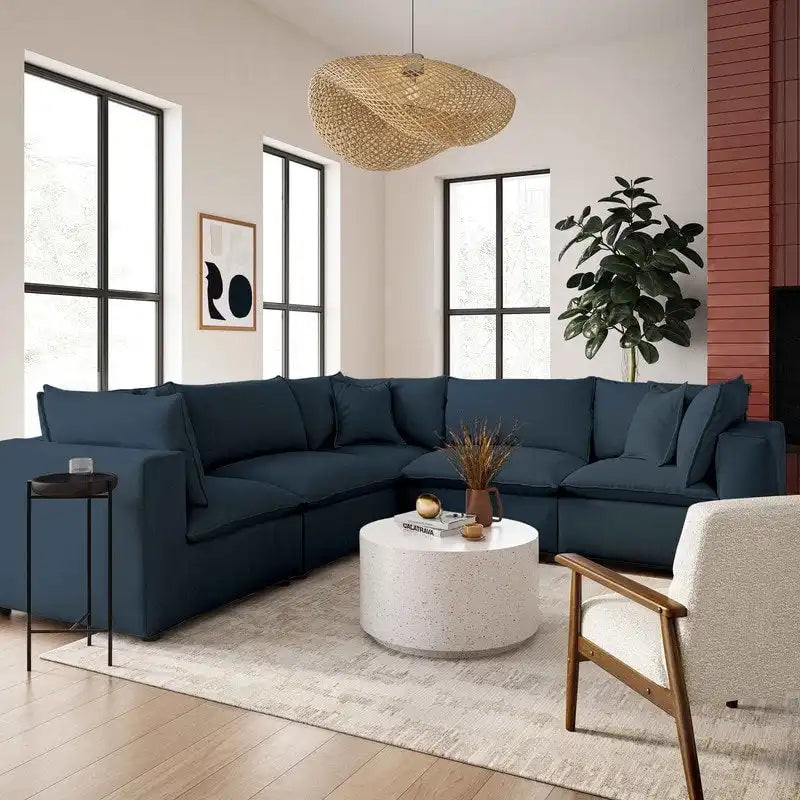 Poltrona modulare senza braccioli – Ardesia / Perla / Naturale / Blu Navy / Ruggine – Seduta singola