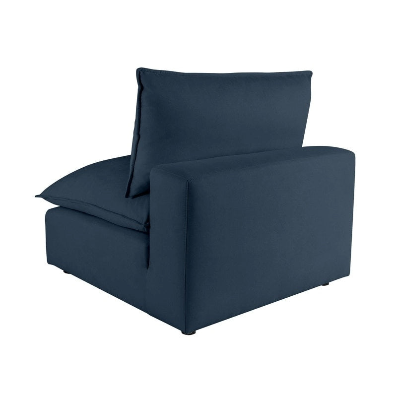 Poltrona modulare senza braccioli – Ardesia / Perla / Naturale / Blu Navy / Ruggine – Seduta singola