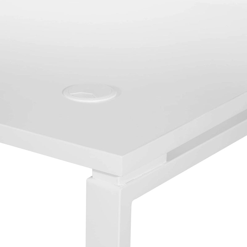 Scrivania regolabile in altezza, bianco/nero, 1 persona