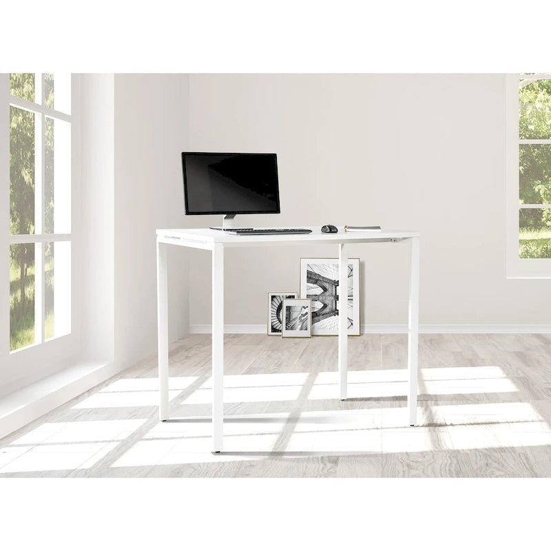 Scrivania regolabile in altezza, bianco/nero, 1 persona