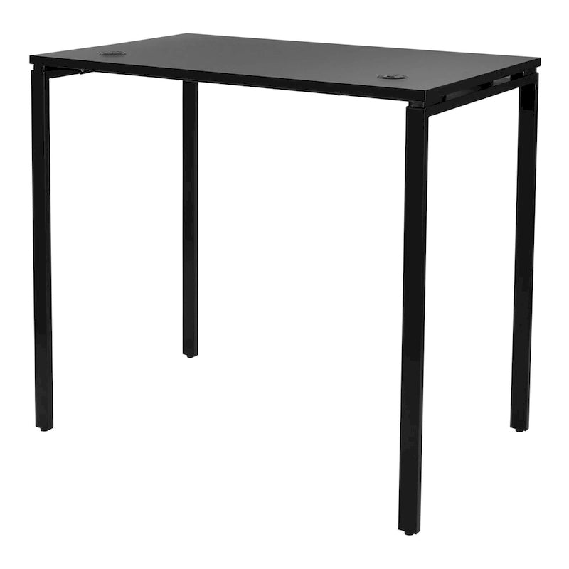Scrivania regolabile in altezza, bianco/nero, 1 persona